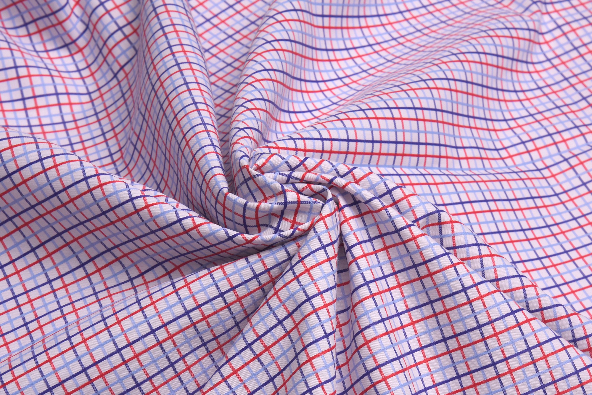 cramming checks shirt fabric